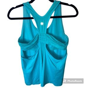 Lululemon Athletica Tank Top Women’s M Teal Blue Racerback Athleisure Workout
